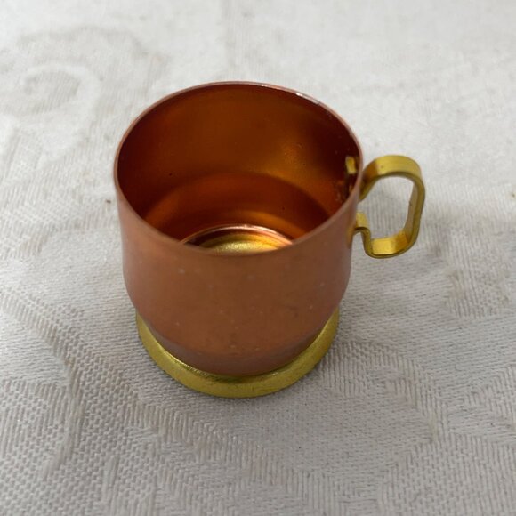 Copper Brass Colored Miniature Kettles Bowls Pots Pails Doll House - Picture 7 of 9